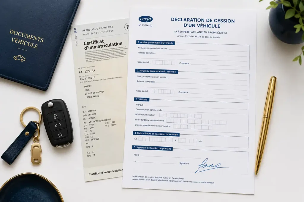 Certificat de Cession de Véhicule